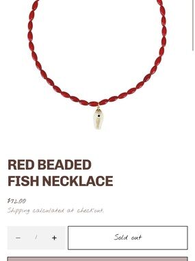 Logan Tay 🐟 SOLD OUT red fish necklace